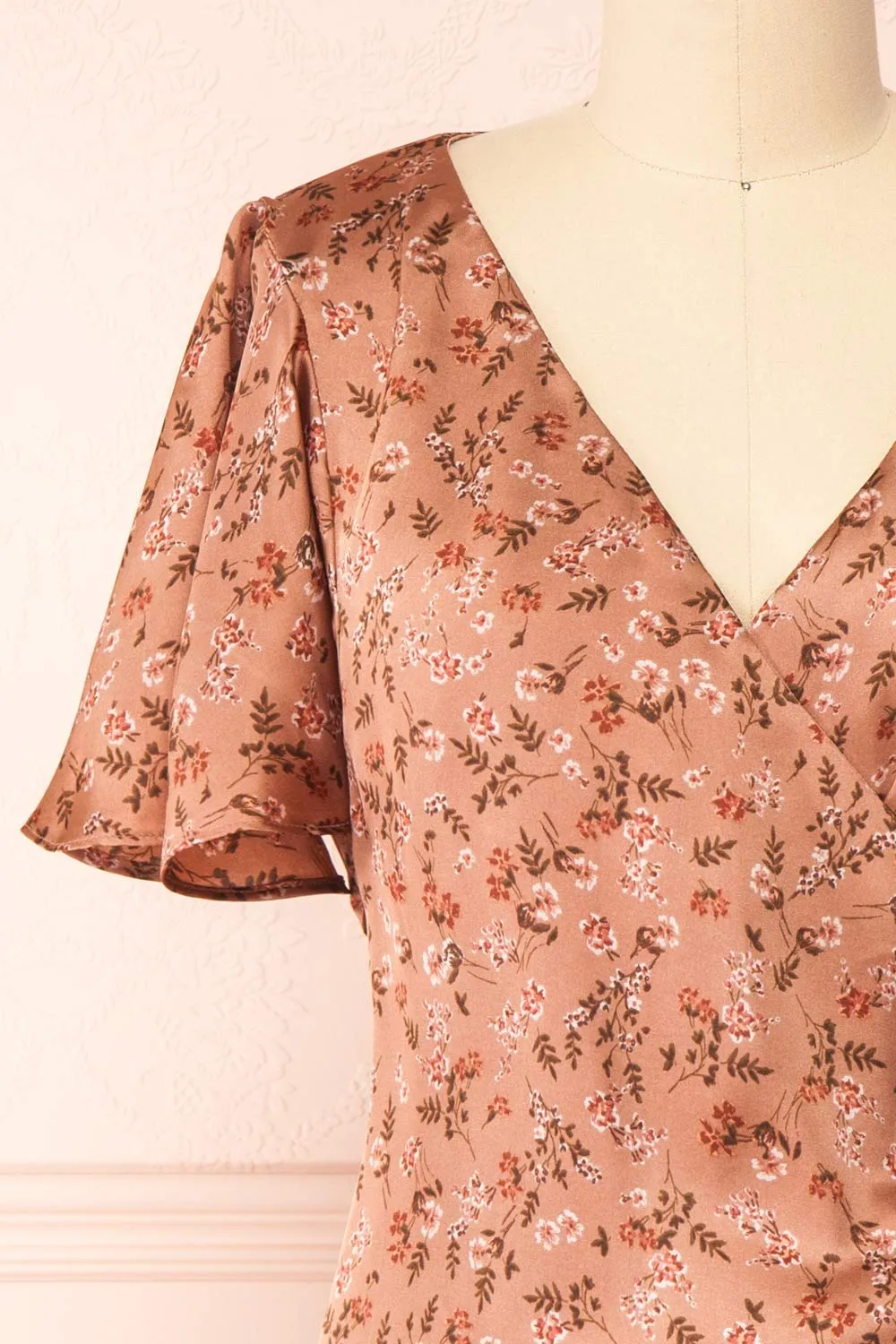 Hannah | Short Floral Wrap Dress