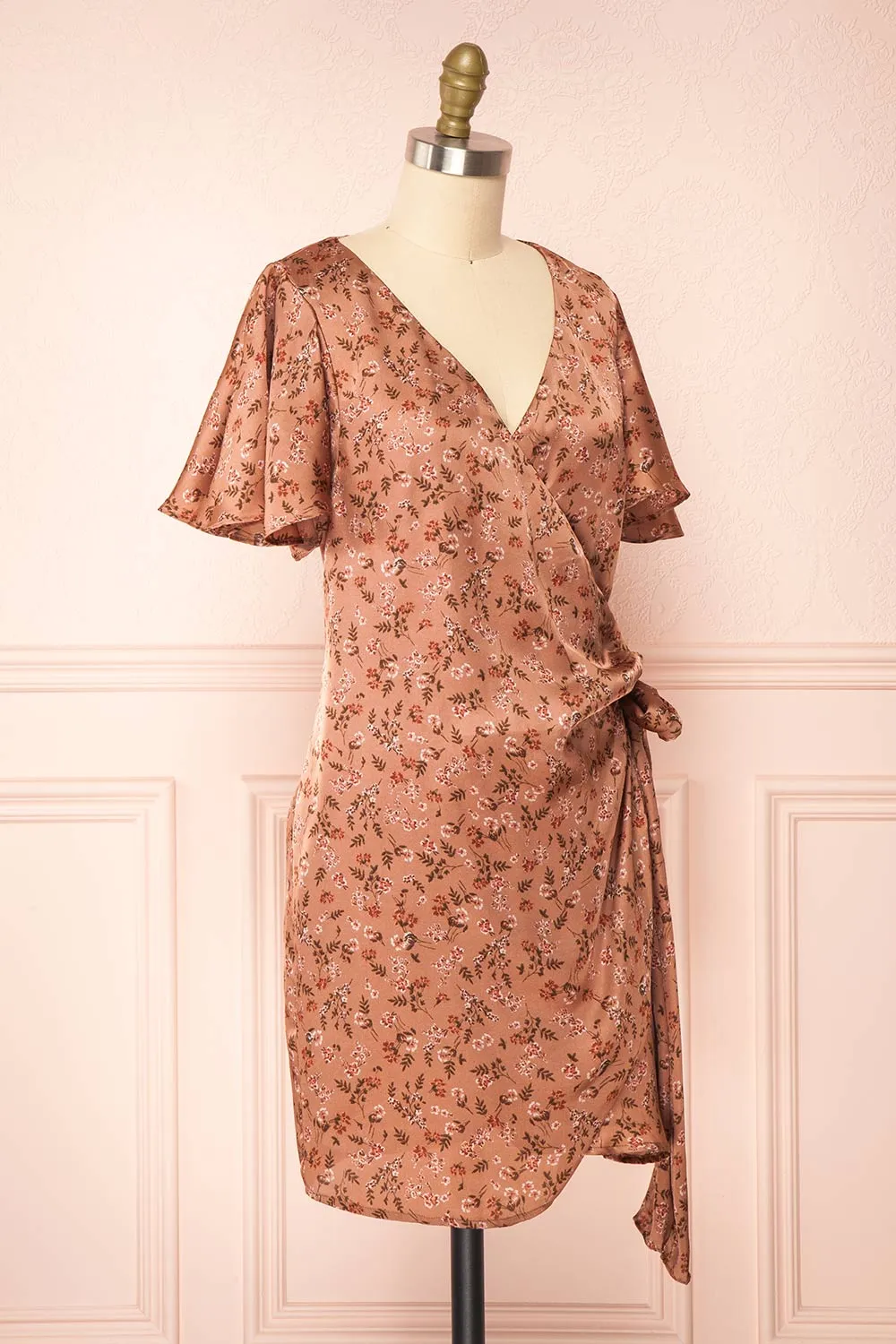 Hannah | Short Floral Wrap Dress
