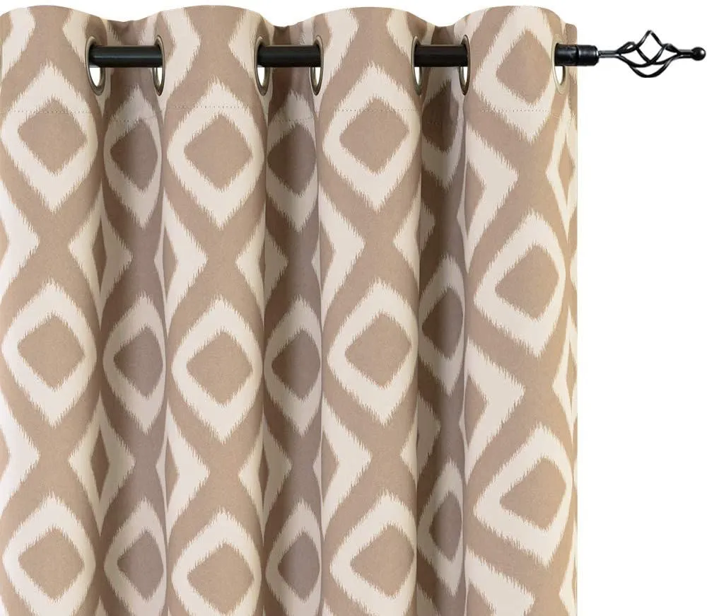 Heavy Satin Blackout (80%) Curtains , Digital printed curtains for door, Pack of 1 Curtain, OGEE