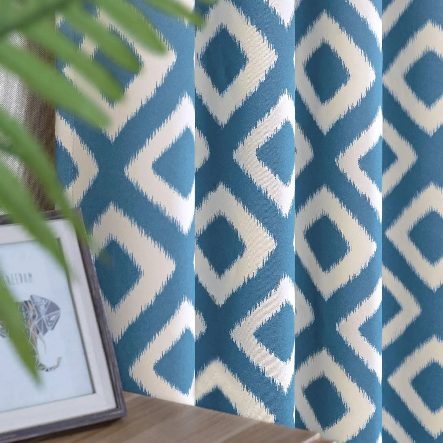 Heavy Satin Blackout (80%) Curtains , Digital printed curtains for door, Pack of 1 Curtain, OGEE