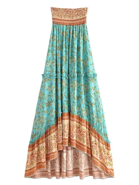 High Elastic Waist Asymmetric Skirt - 2 Prints