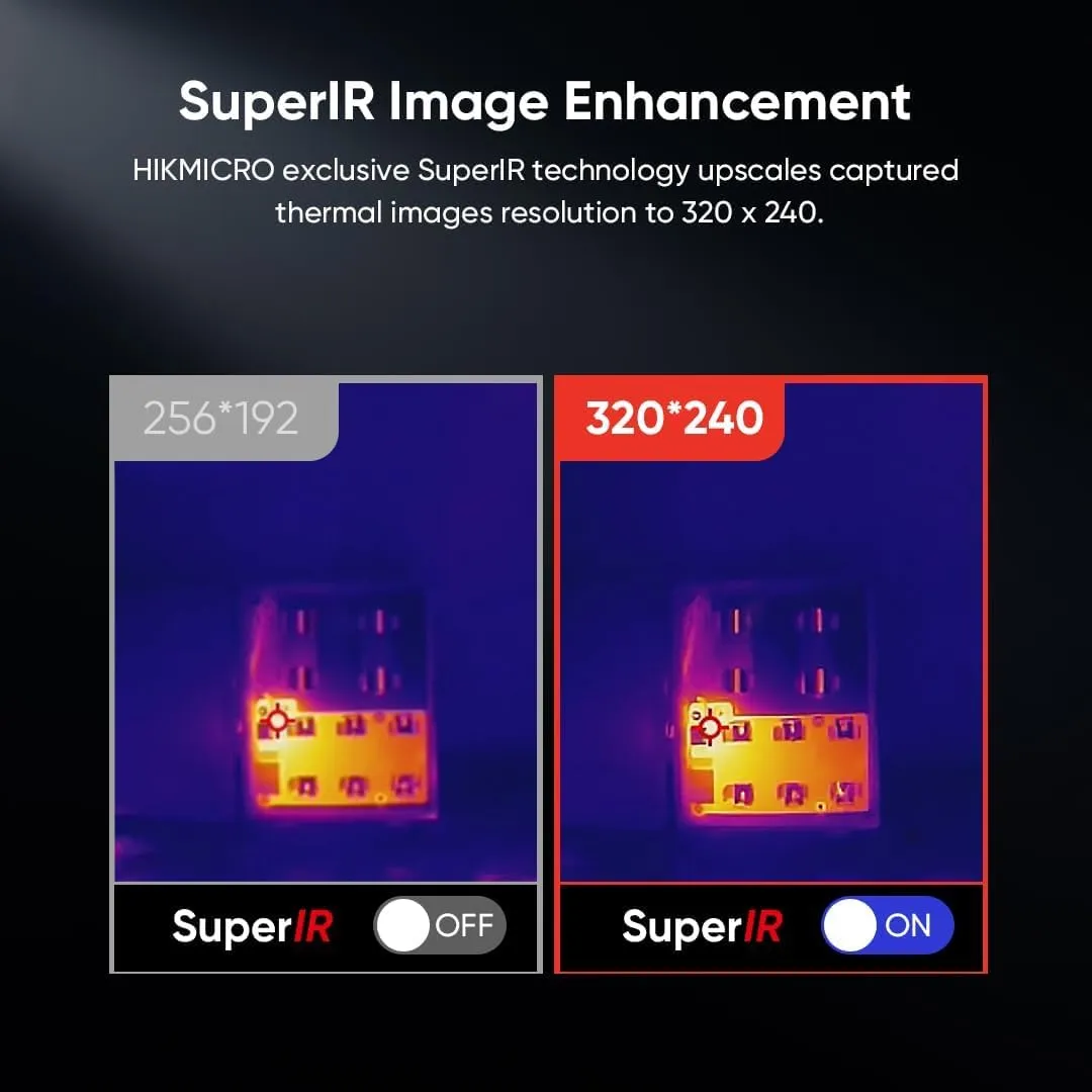 HIKMICRO B10 Thermal Imaging Camera, 256x192 IR Resolution, 2MP Visual Camera, 3.2" LCD, IP54, -20°C to 550°C