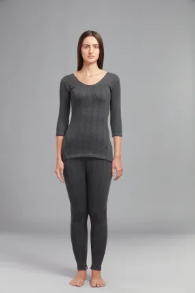 HINT WOMEN'S THERMAL FLARE BIG TOP 3/4TH CHARCOAL