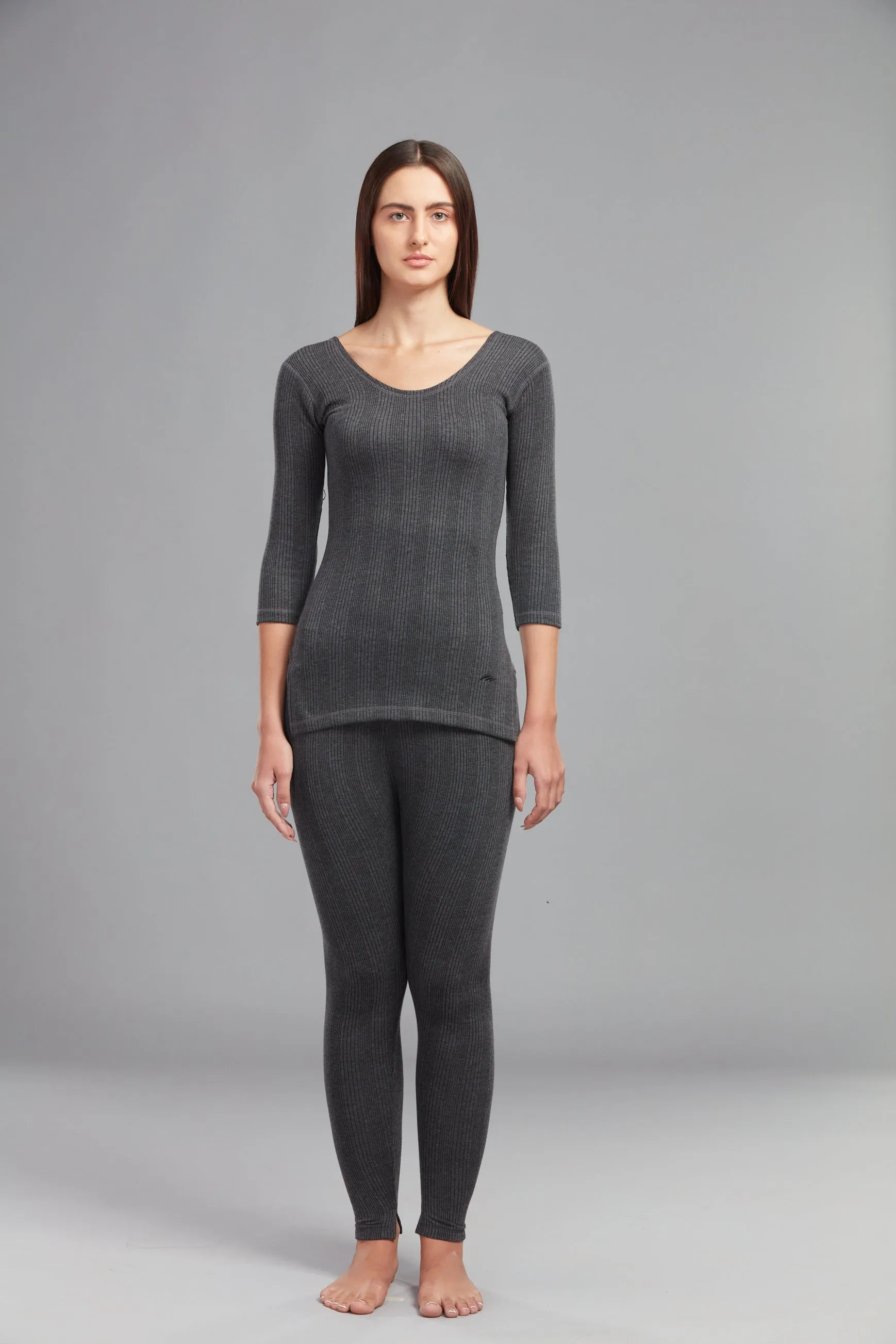 HINT WOMEN'S THERMAL FLARE BIG TOP 3/4TH CHARCOAL