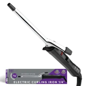 Hot & Hotter Electrical Curling Iron - 1/4 Inch, Silver