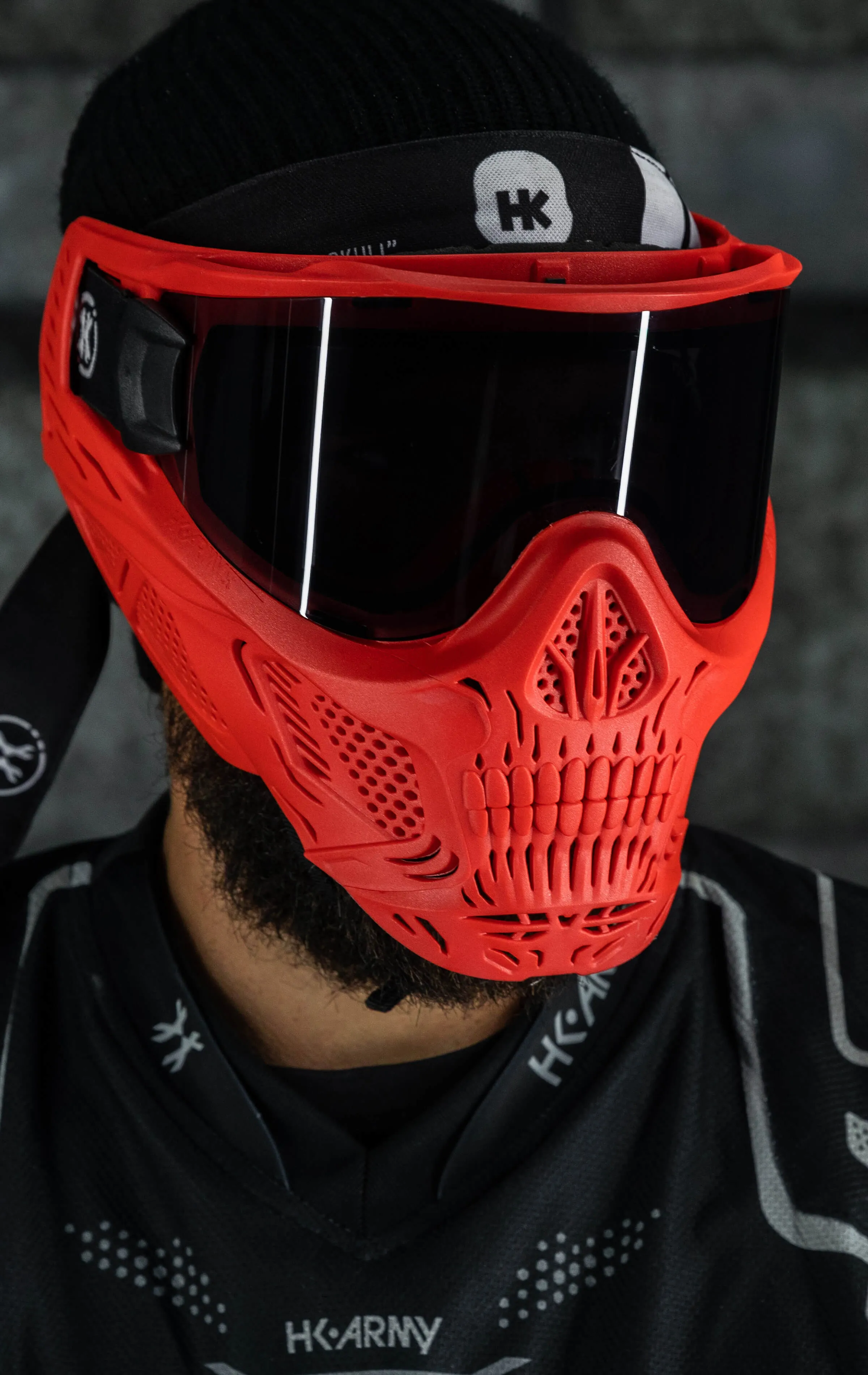 HSTL Skull Goggle "Sinner" - Red w/ Smoke Lens