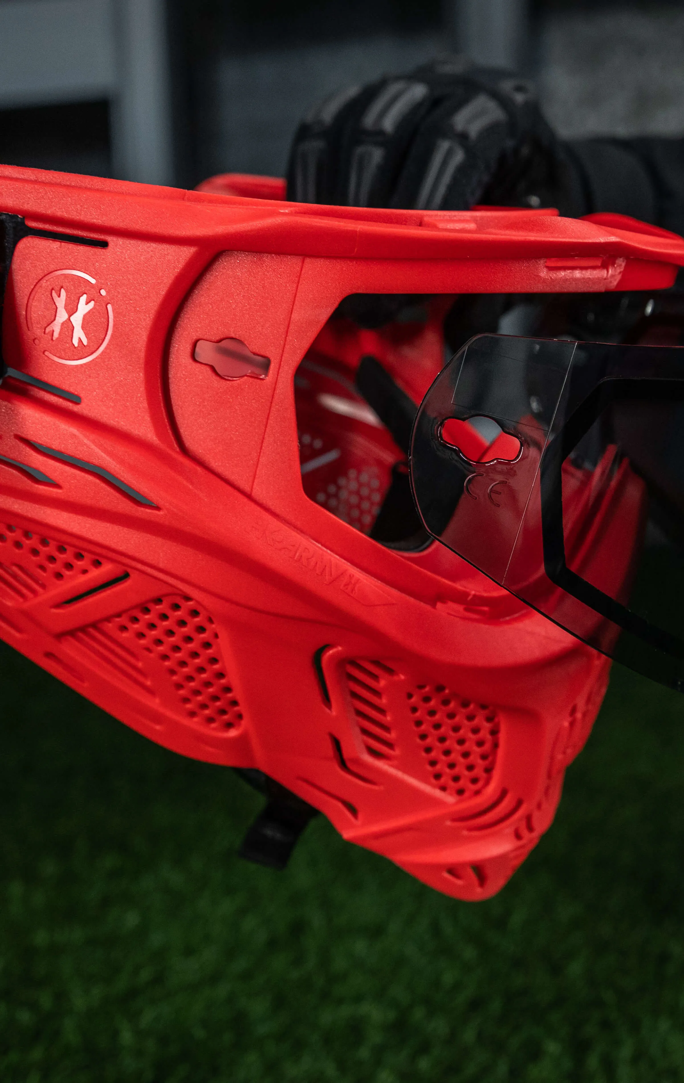HSTL Skull Goggle "Sinner" - Red w/ Smoke Lens