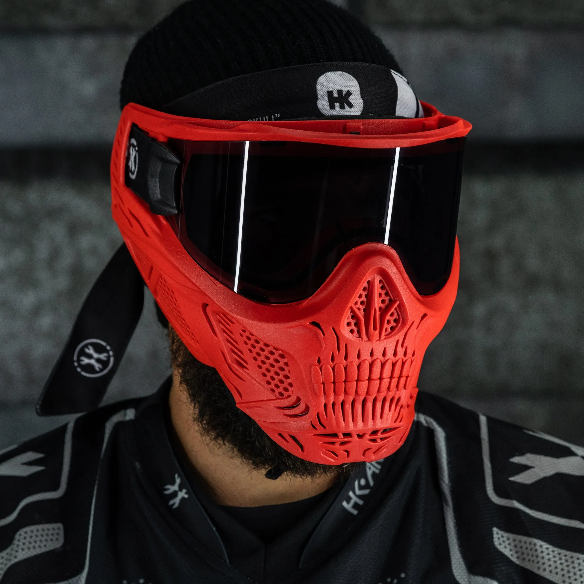 HSTL Skull Goggle "Sinner" - Red w/ Smoke Lens