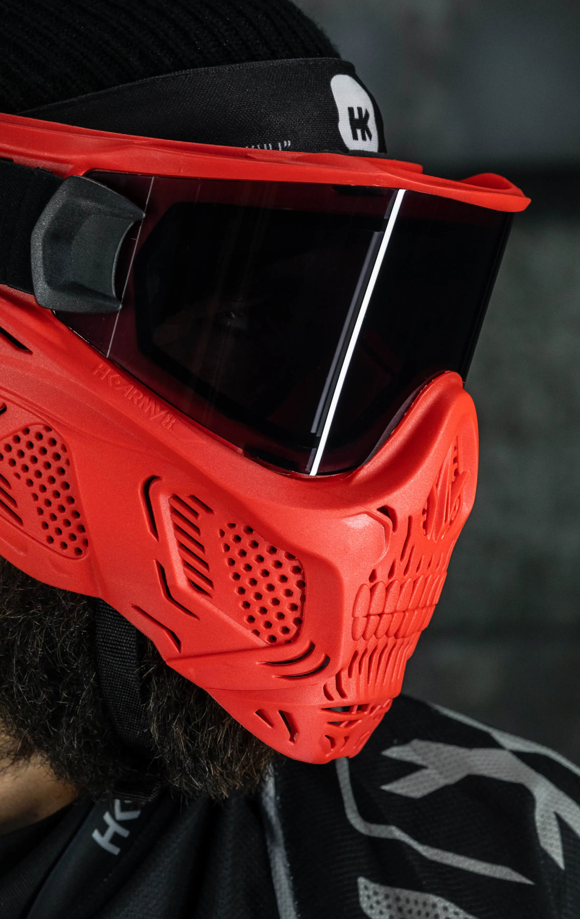 HSTL Skull Goggle "Sinner" - Red w/ Smoke Lens