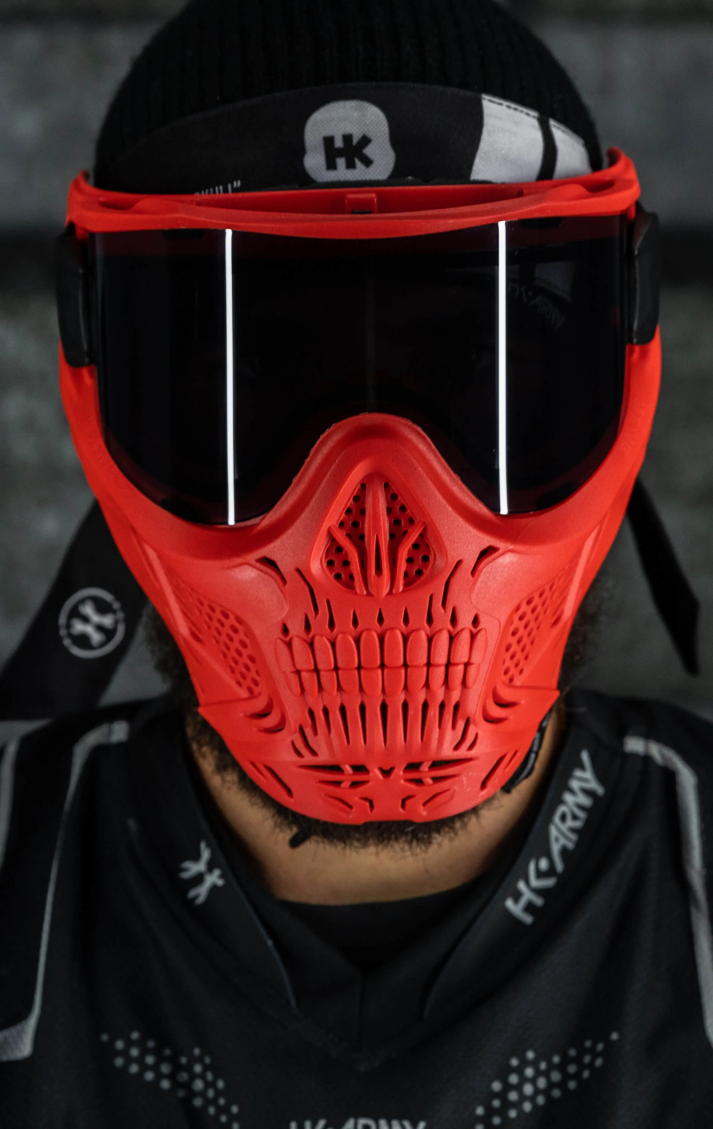 HSTL Skull Goggle "Sinner" - Red w/ Smoke Lens