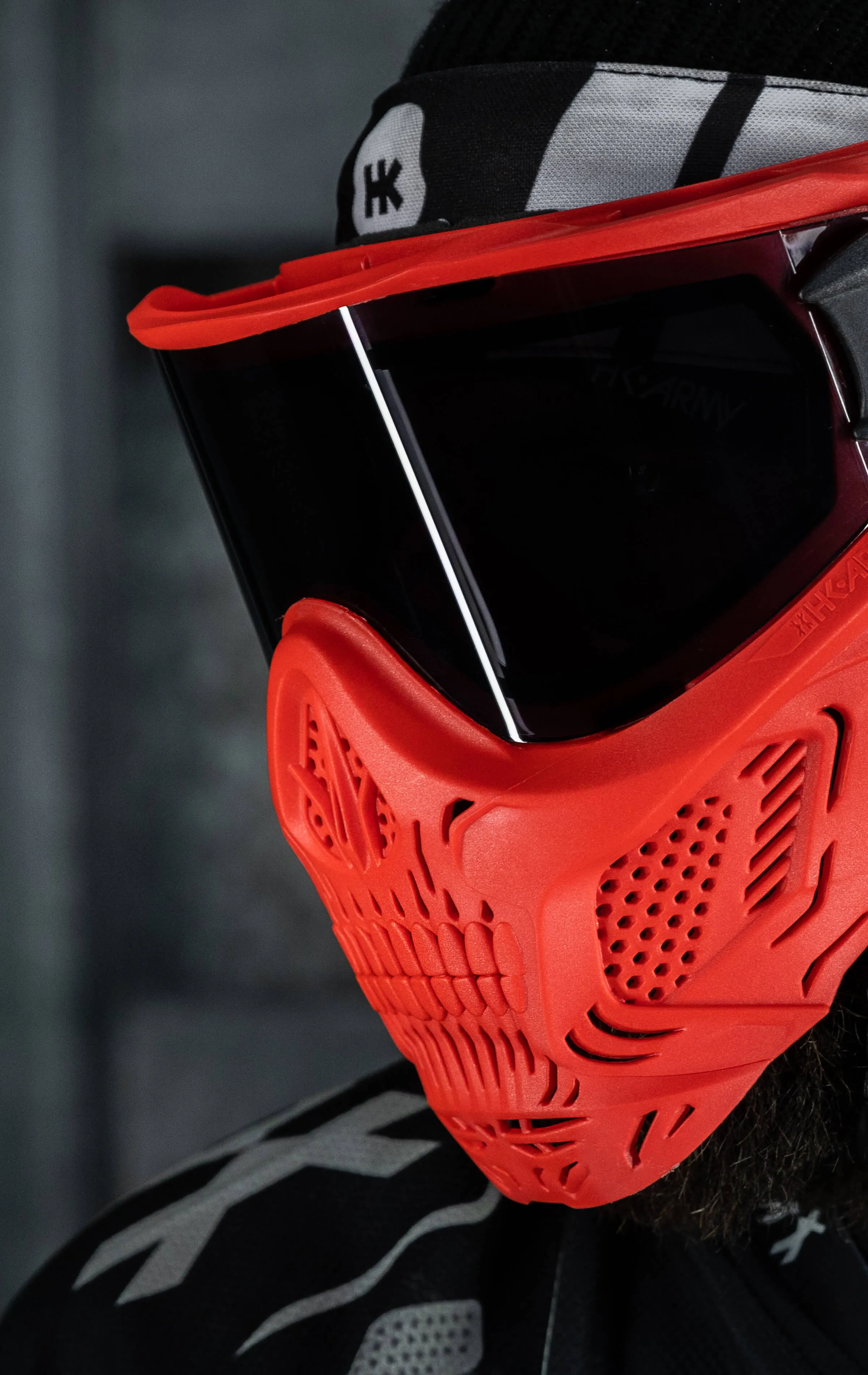 HSTL Skull Goggle "Sinner" - Red w/ Smoke Lens