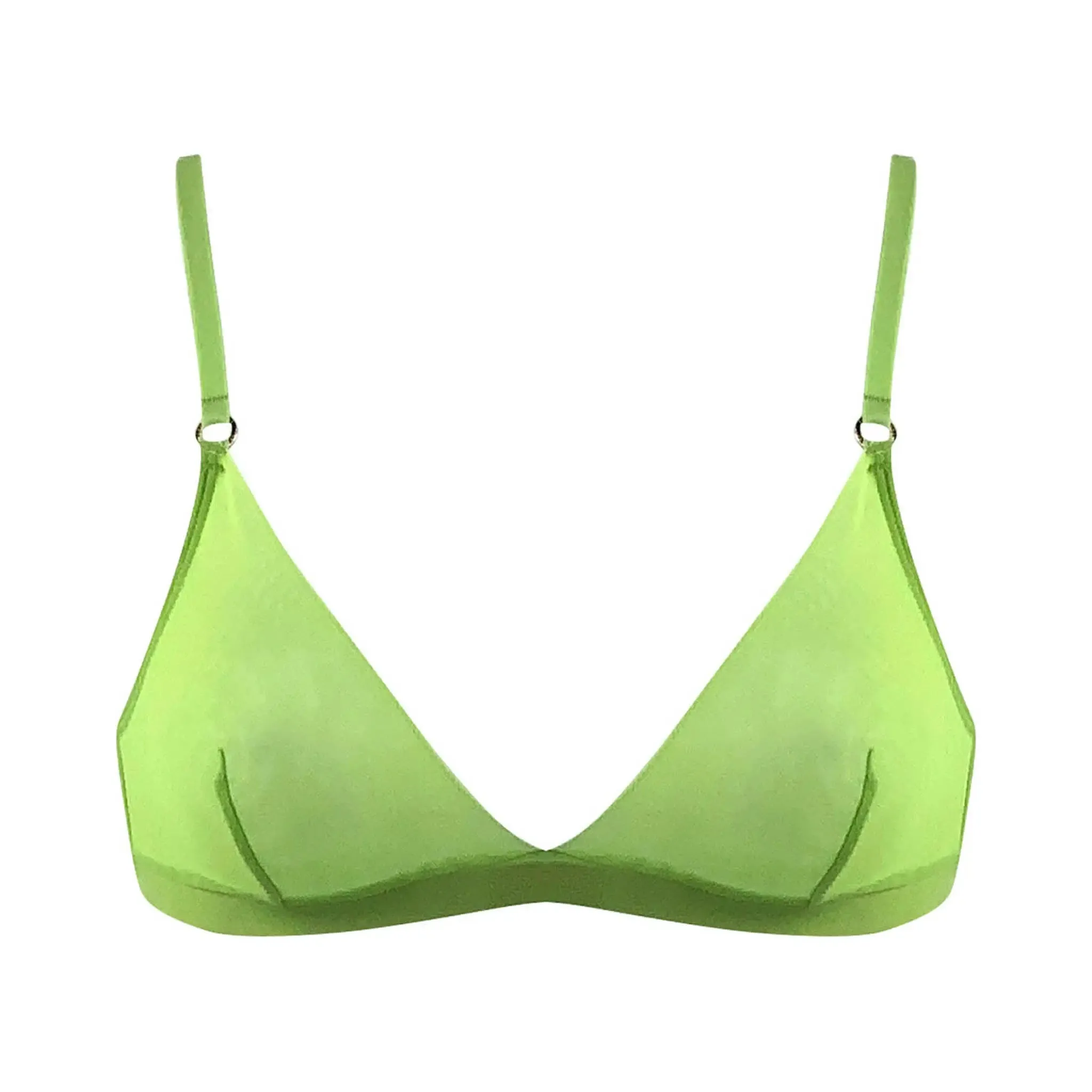 I.D. Line Soft Triangle Fine Green Mesh Bralette