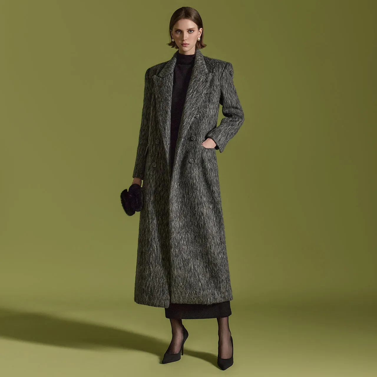 J2599 Wool Coat With Belt