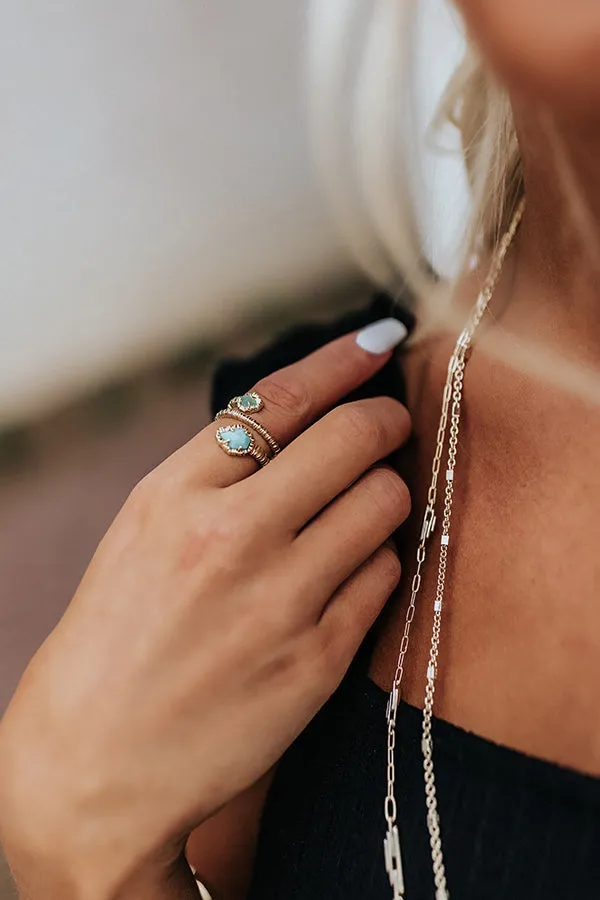 Kendra Scott Tessa Gold Wrap Ring In Light Blue Magnesite
