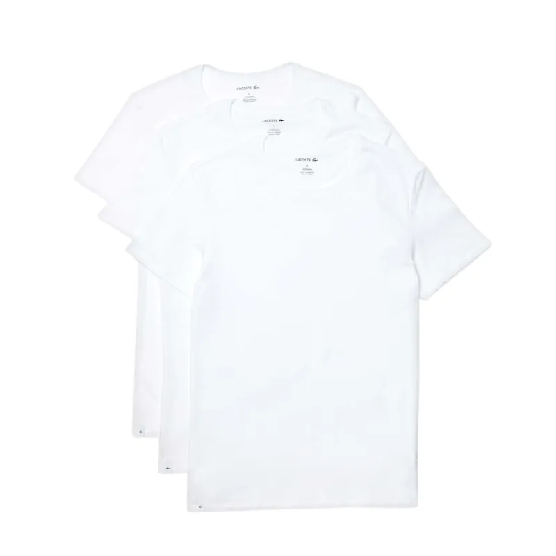 Lacoste Crew Neck Plain Cotton T-shirt Three-Pack - Men's