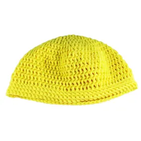 Lemon Yellow Crochet Beanie Hat Small/Medium - JMCH17SM