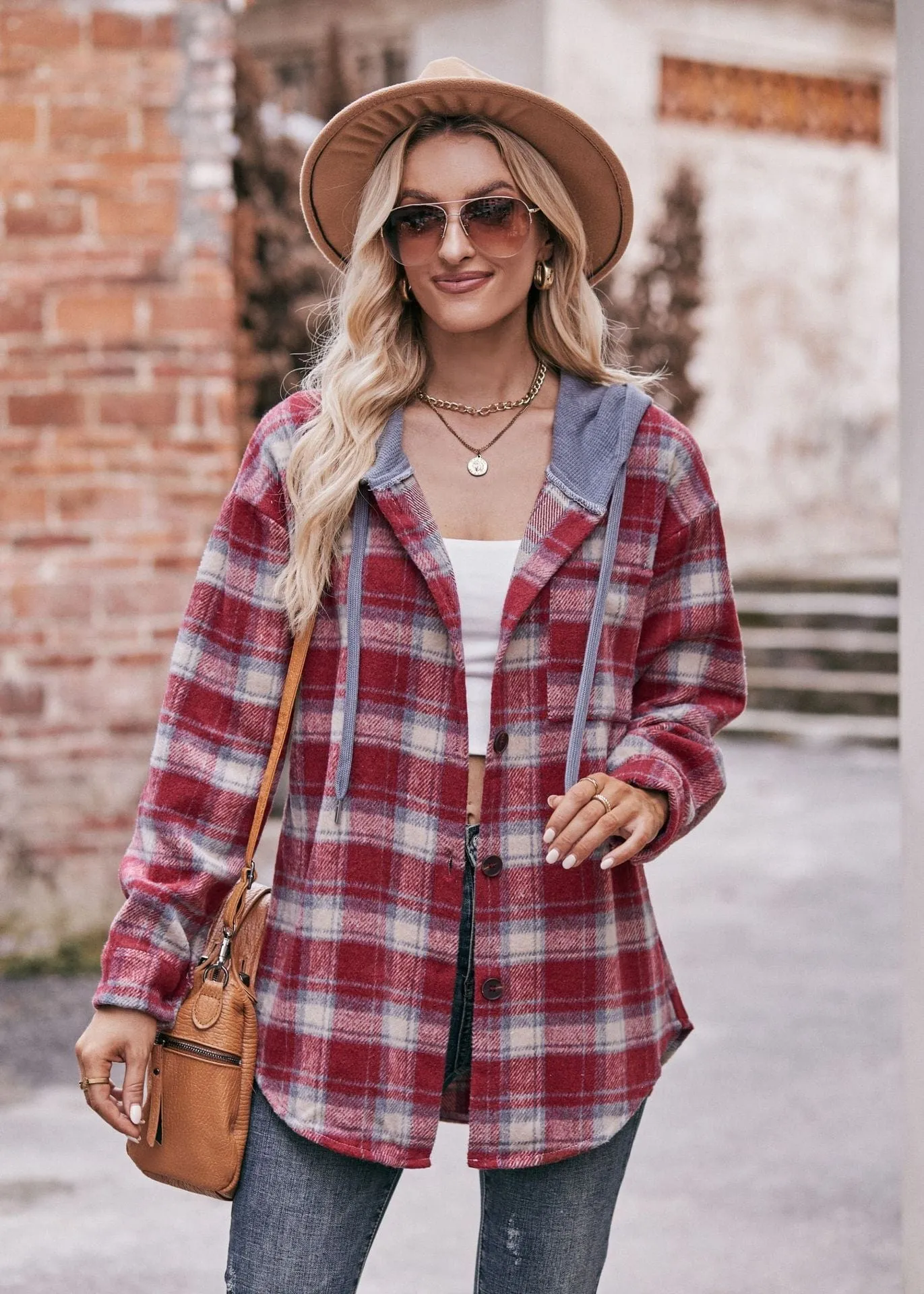 Lilou Plaid Hooded Shacket