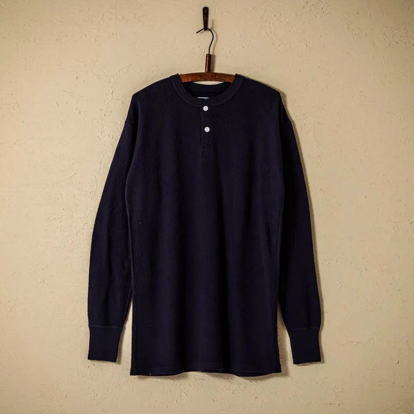 lot.54003 THERMAL HENRYNECK TEE<NAVY>