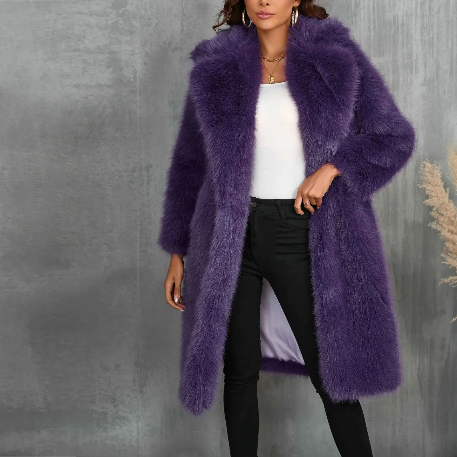 Luxy Mid Faux Fur Coat