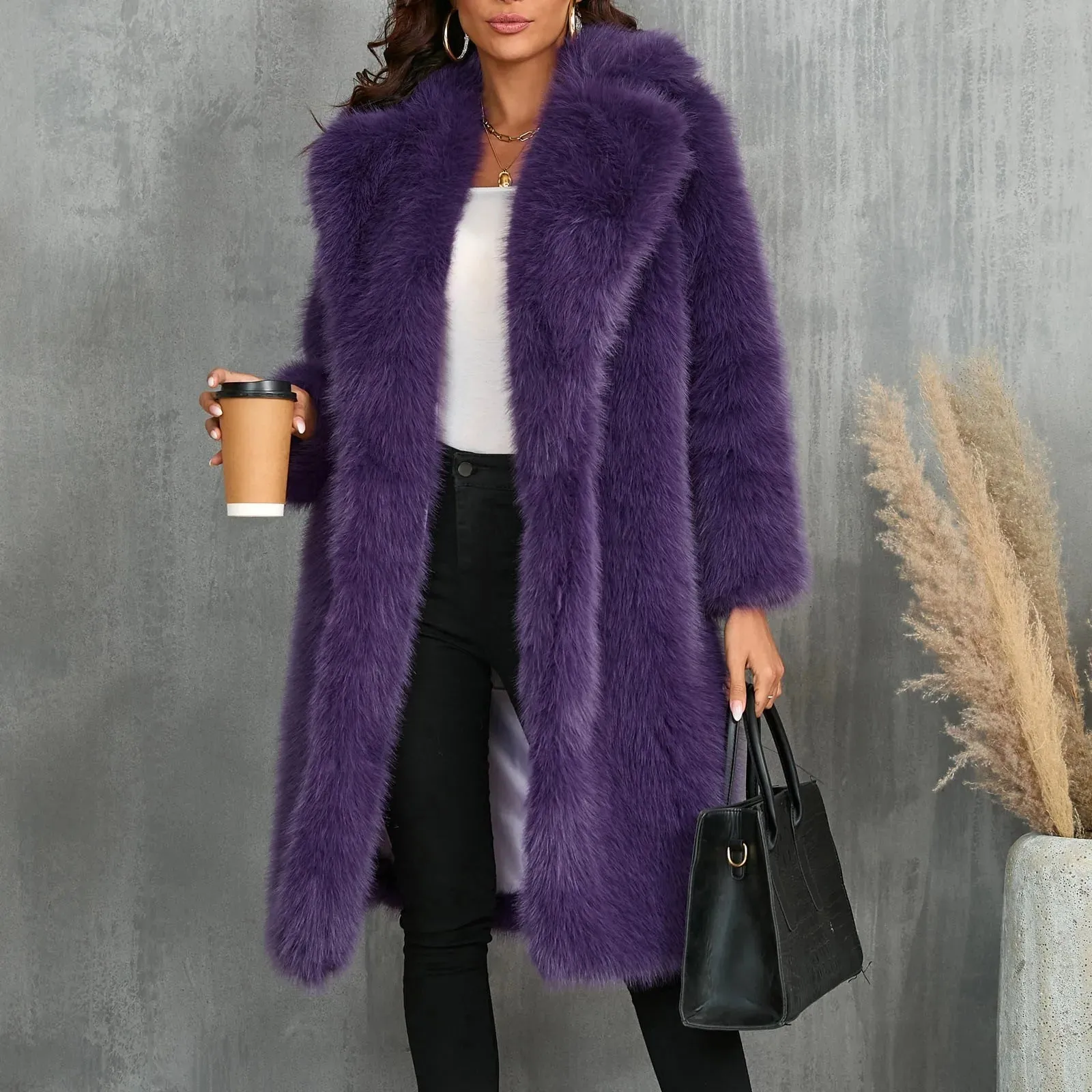 Luxy Mid Faux Fur Coat