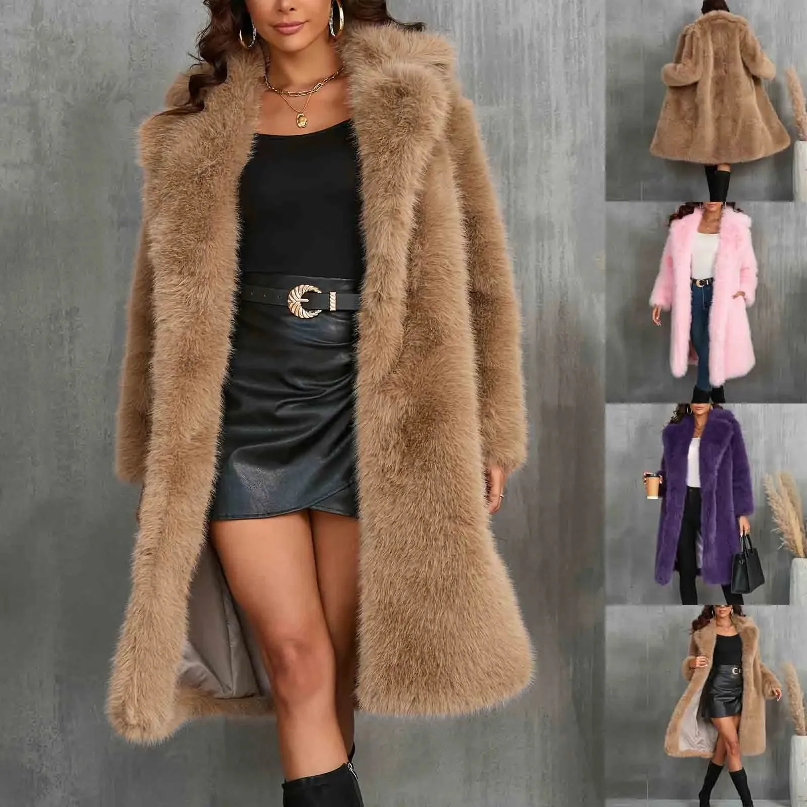 Luxy Mid Faux Fur Coat