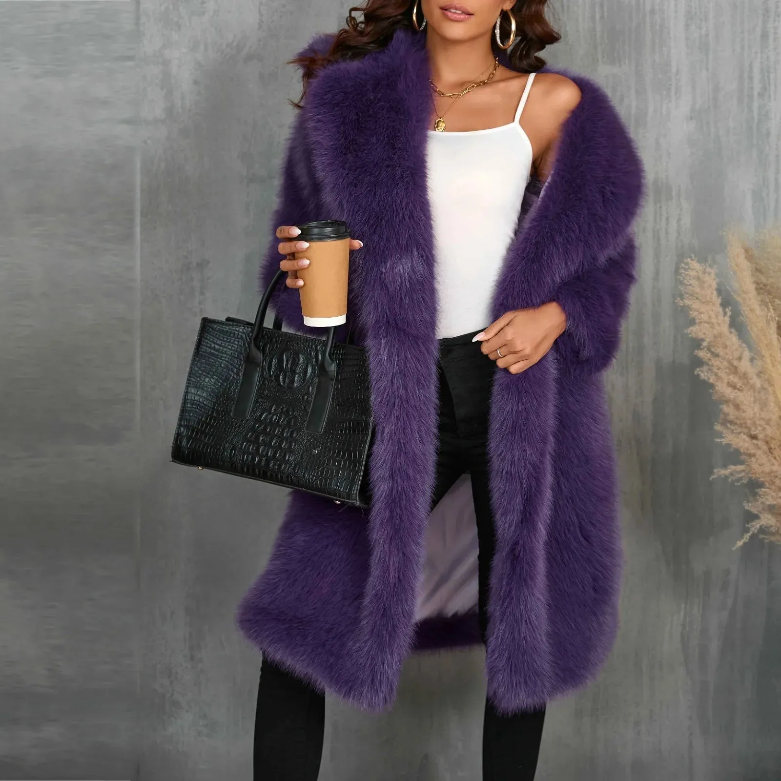 Luxy Mid Faux Fur Coat