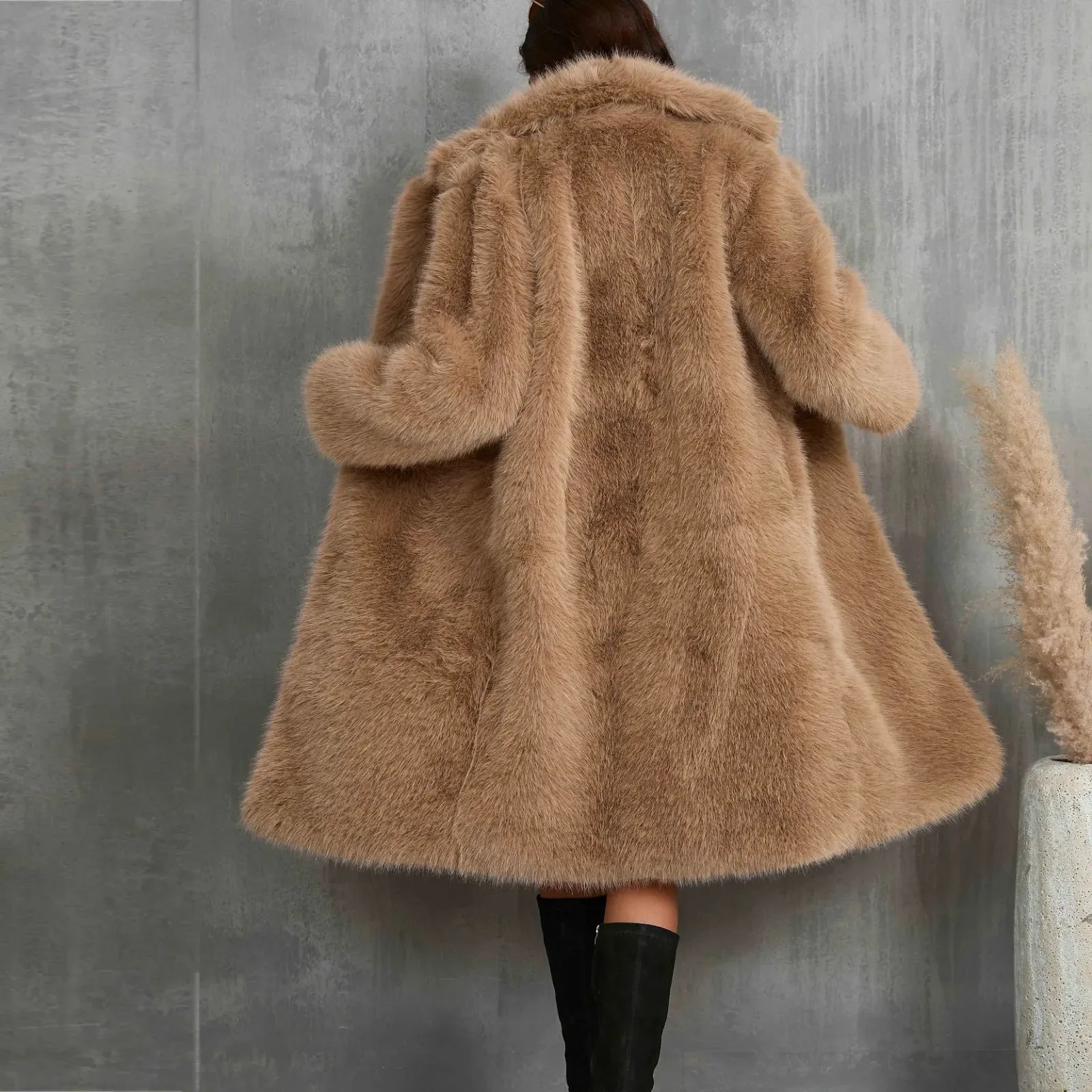Luxy Mid Faux Fur Coat