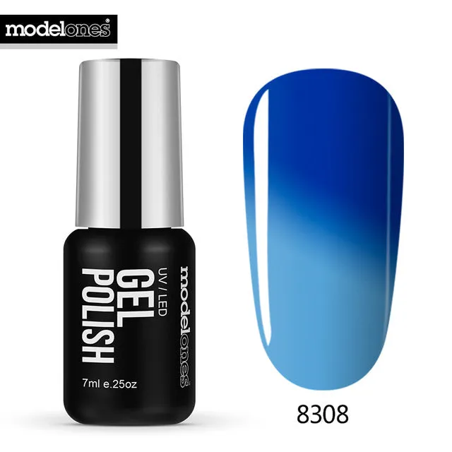 Modelones 7ML Thermal Temperature Change Color Nail Gel Polish Soak Off UV Chameleon Gel Polish Led Nail Polish Hot Yellow Gel