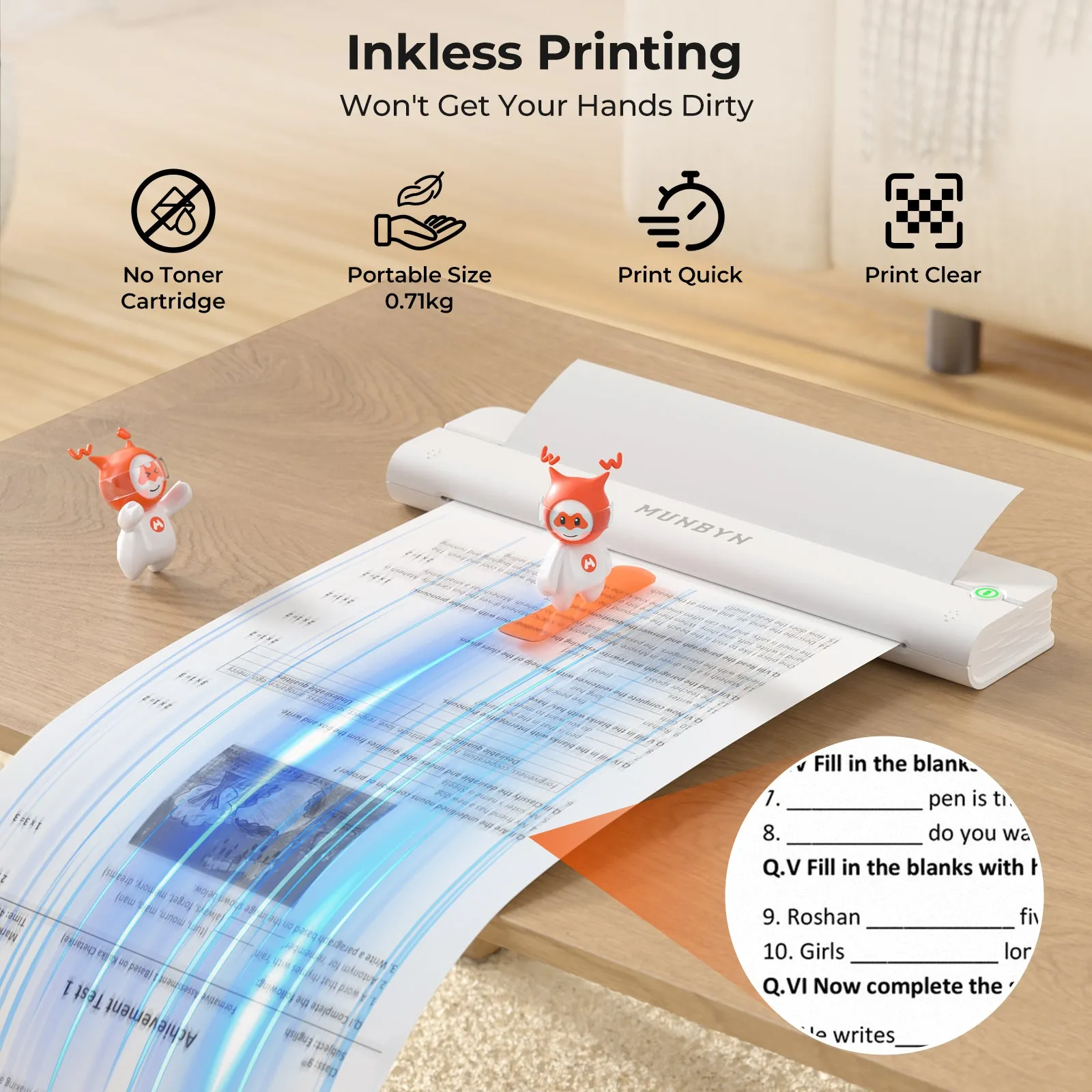 MUNBYN ITP02 Wireless Portable Printers