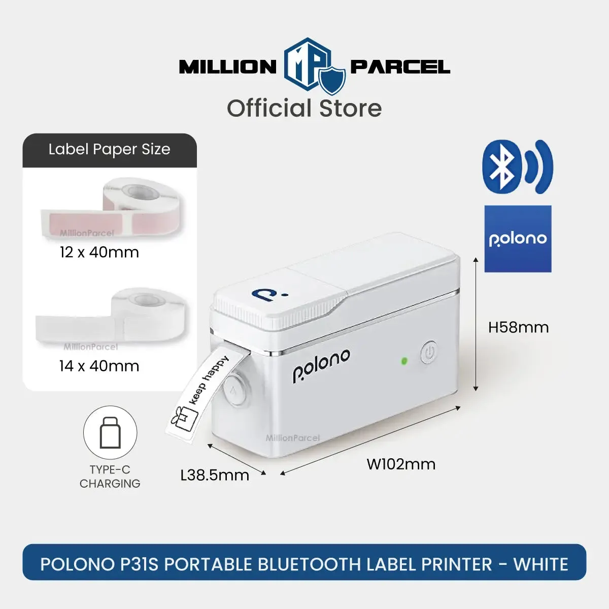 NELKO Thermal Printer | POLONO Name Label Printer