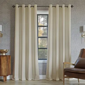 New - 52"x108" Sun Zero 100% Blackout Oslo Theater Grade Grommet Curtain Panel Cream