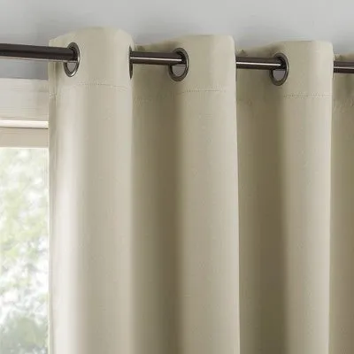 New - 52"x108" Sun Zero 100% Blackout Oslo Theater Grade Grommet Curtain Panel Cream
