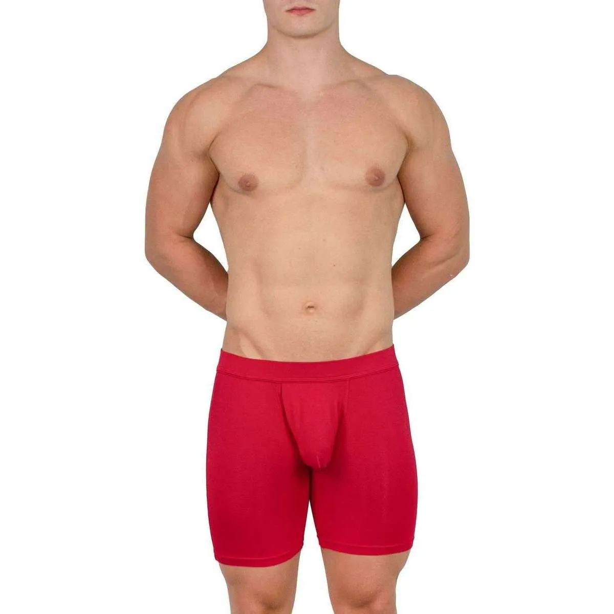 Obviously EliteMan Boxer Brief 6inch Leg - Red