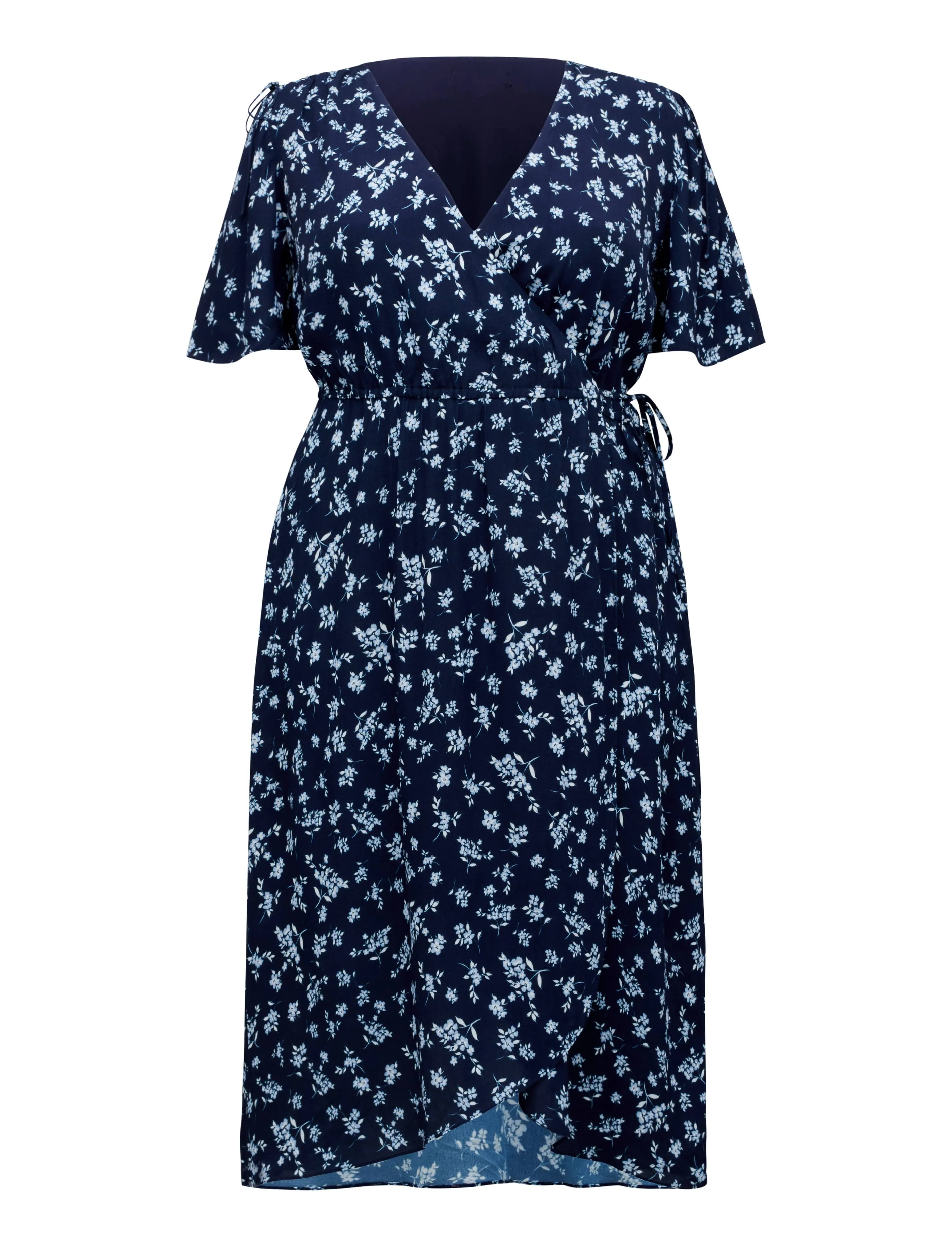 Ollie Shirred Curve Wrap Dress
