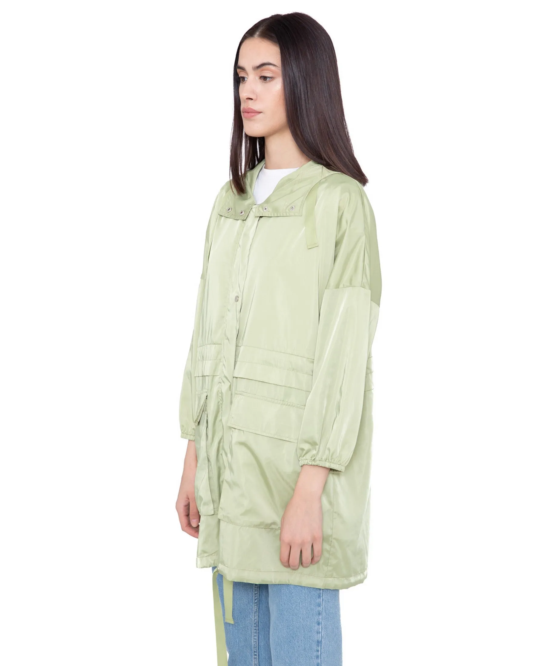 Parka in satin effect GAMBAROGNO