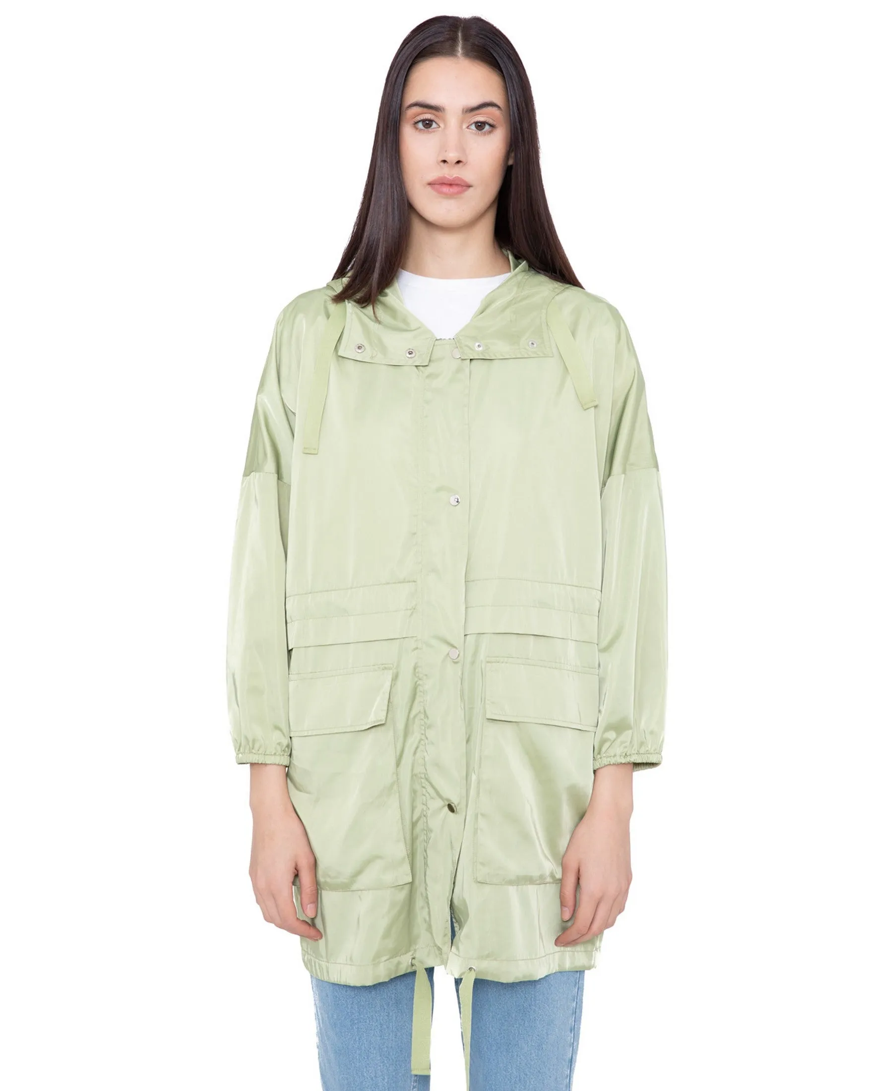 Parka in satin effect GAMBAROGNO
