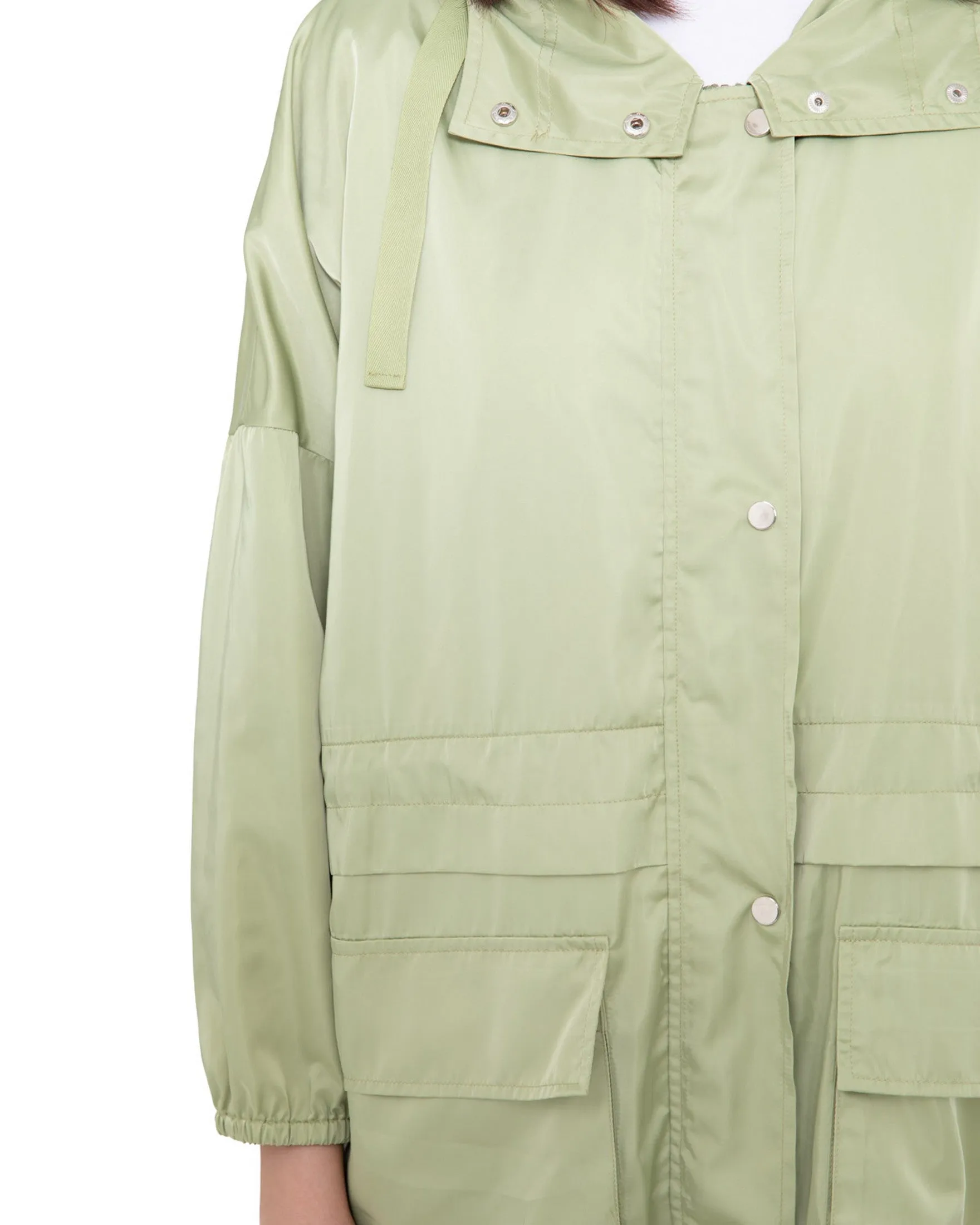 Parka in satin effect GAMBAROGNO