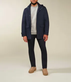 Parka légère à capuche amovible marine ISORBT