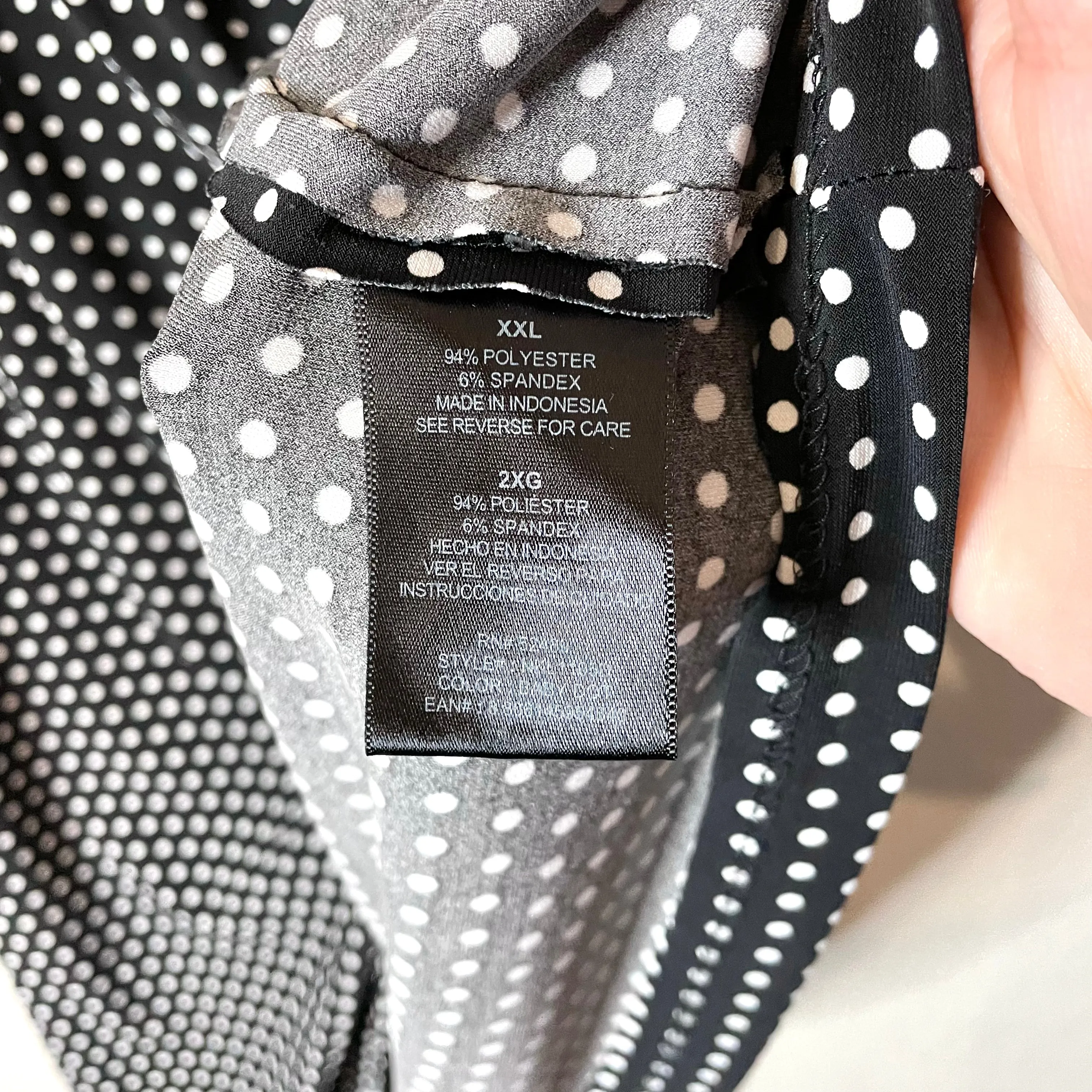Polka Dot Faux Wrap Dress