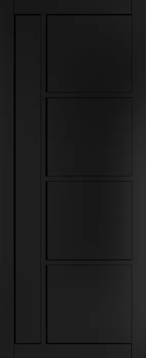 Pre-Assembled Brixton Black Prefinished Door Set