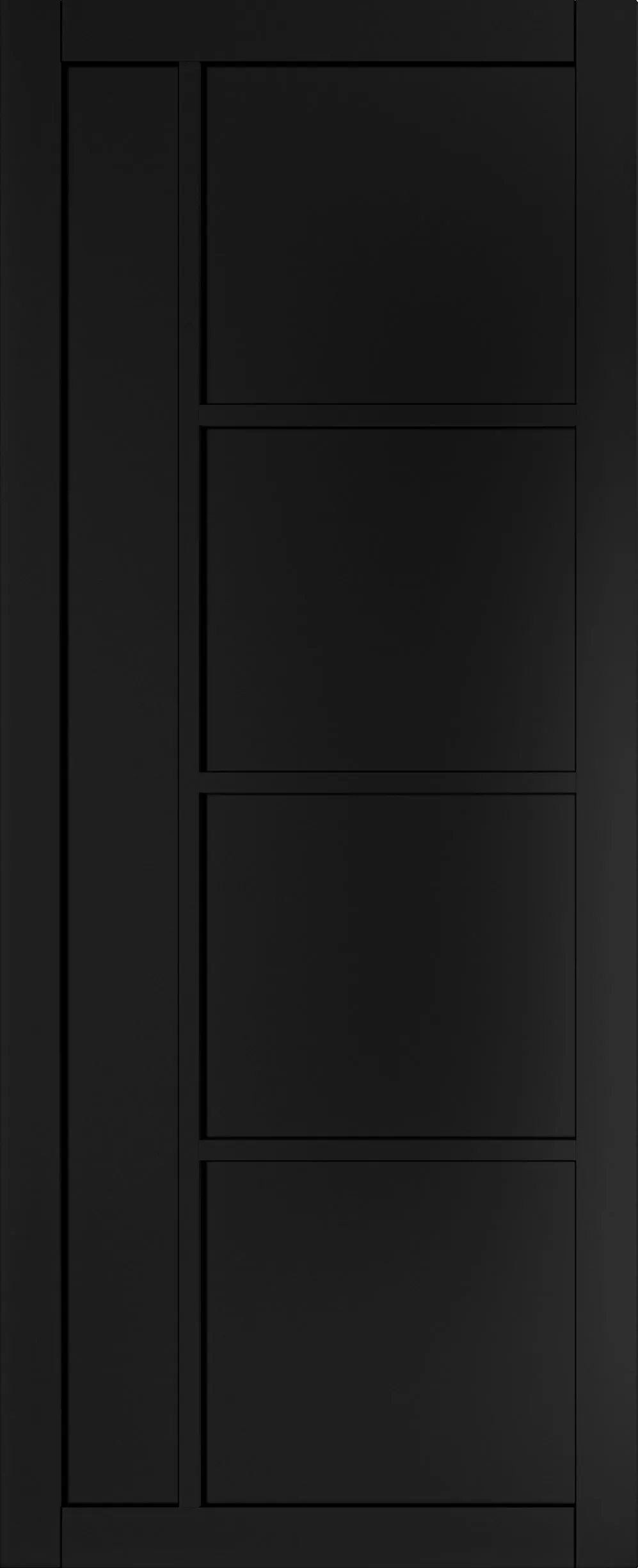 Pre-Assembled Brixton Black Prefinished Door Set