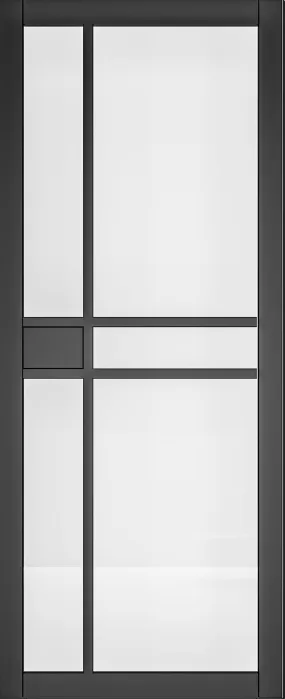 Pre-Assembled Dalston Black Prefinished Clear Glazed Door Set