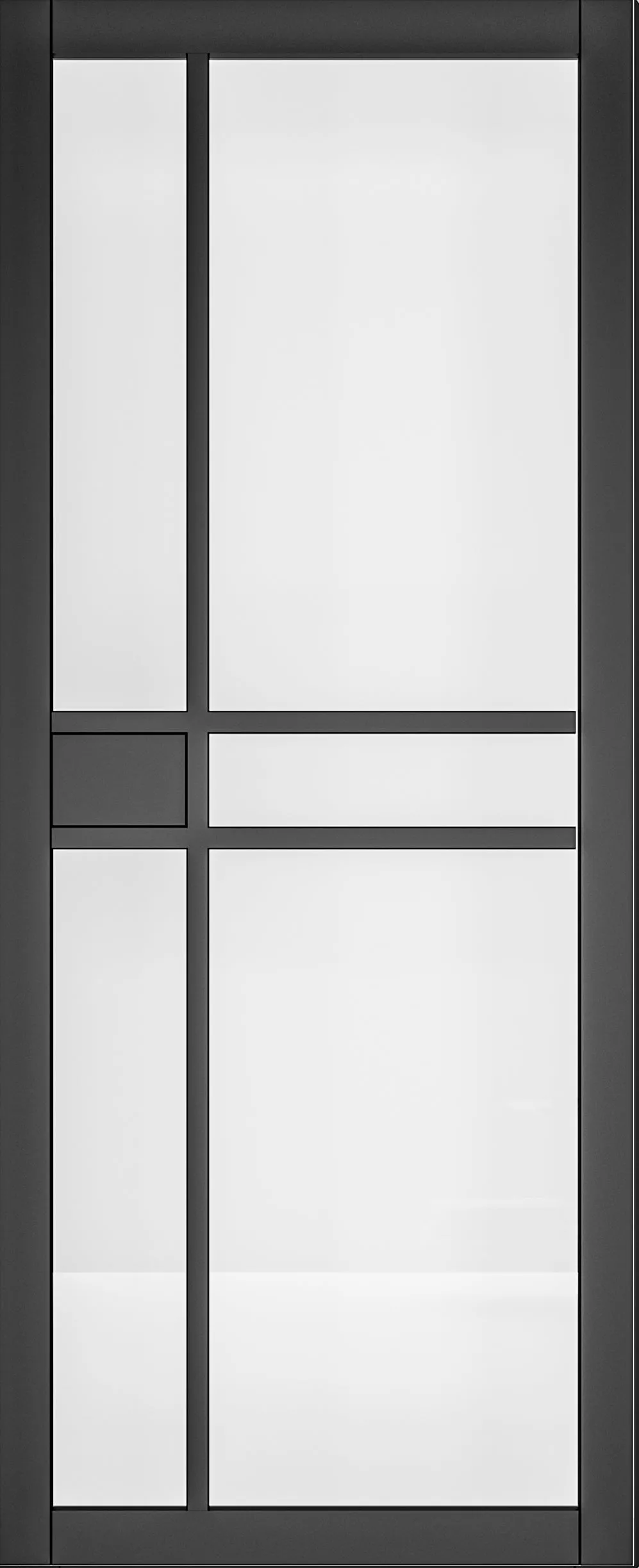 Pre-Assembled Dalston Black Prefinished Clear Glazed Door Set