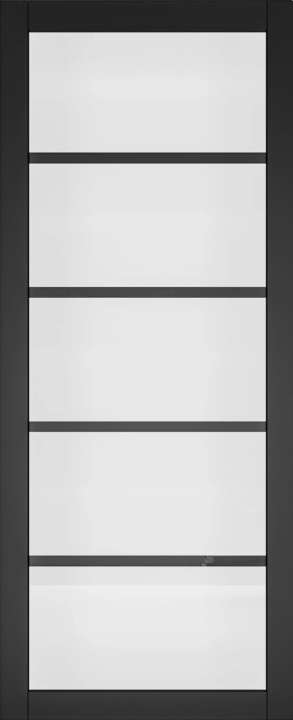 Pre-Assembled Shoreditch Black Prefinished Clear Glazed Door Set