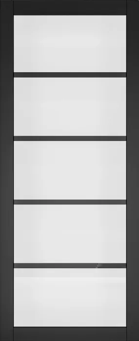 Pre-Assembled Shoreditch Black Prefinished Clear Glazed Door Set