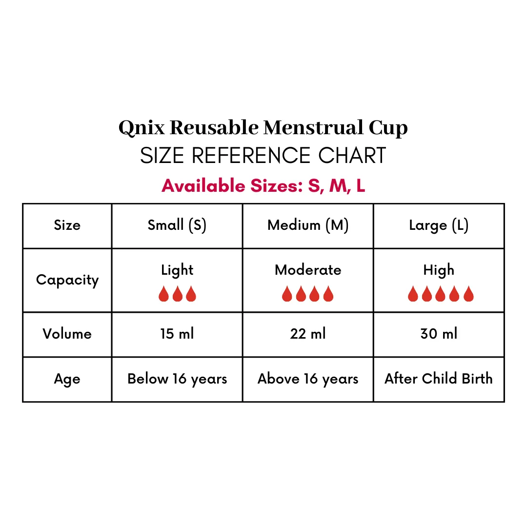 QNIX Reusable Menstrual Cup | Large