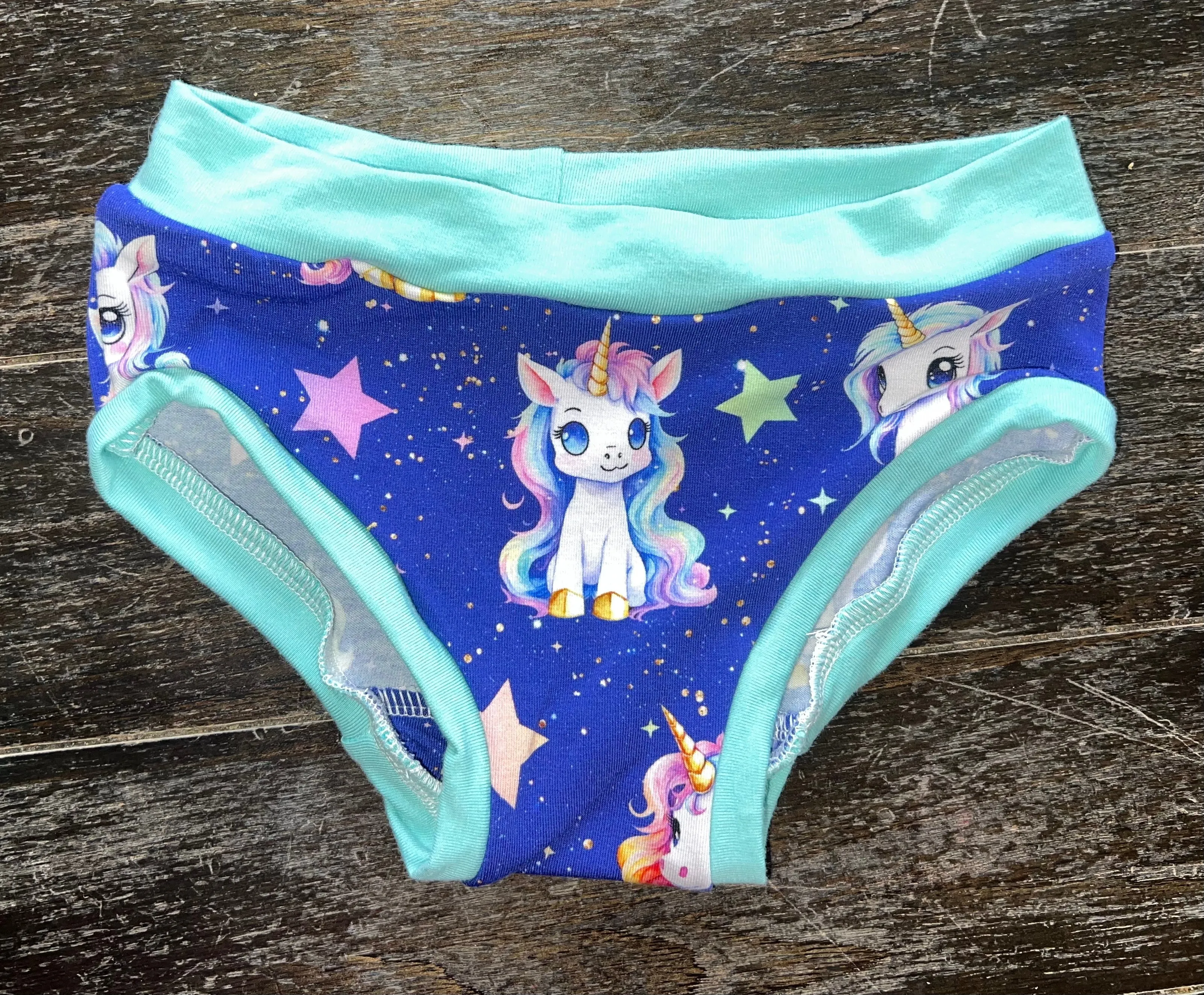 Rainbow Unicorn  size 5 Bamboo underwear