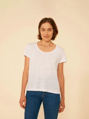 Round-neck Linen T-shirt