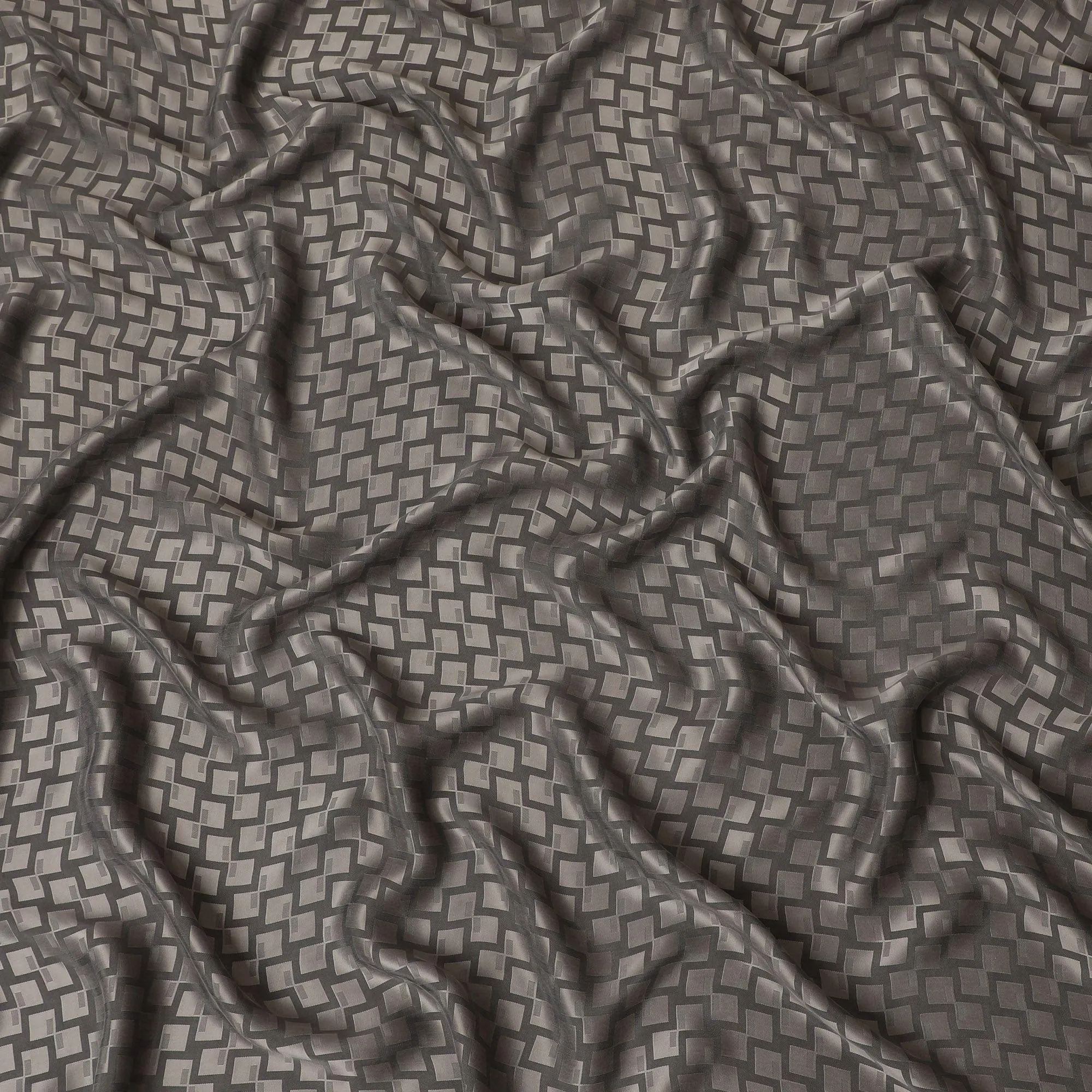 Sand brown 100% biodegradable cupro fabric with same tone jacquard in self design-D13962