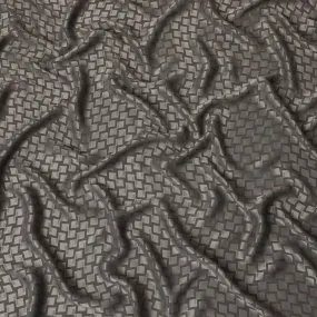 Sand brown 100% biodegradable cupro fabric with same tone jacquard in self design-D13962